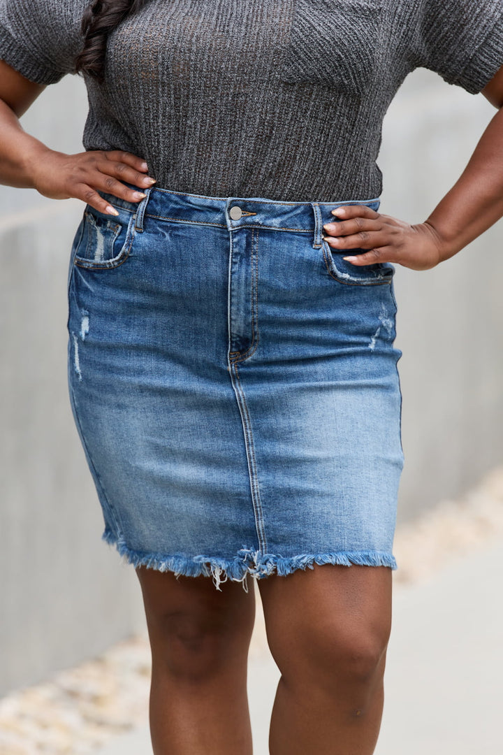 RISEN Amelia Denim Mini Skirt-Trendsi-[option4]-[option5]-[option6]-[option7]-[option8]-Shop-Boutique-Clothing-for-Women-Online