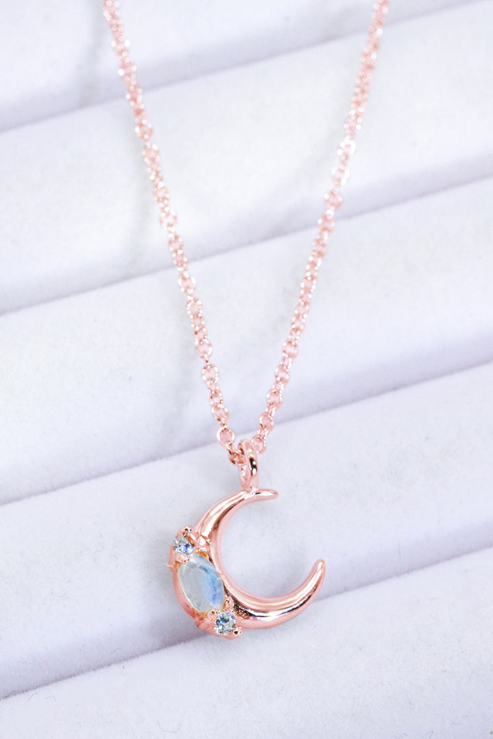 Natural Moonstone Moon Pendant Necklace-Trendsi-[option4]-[option5]-[option6]-[option7]-[option8]-Shop-Boutique-Clothing-for-Women-Online