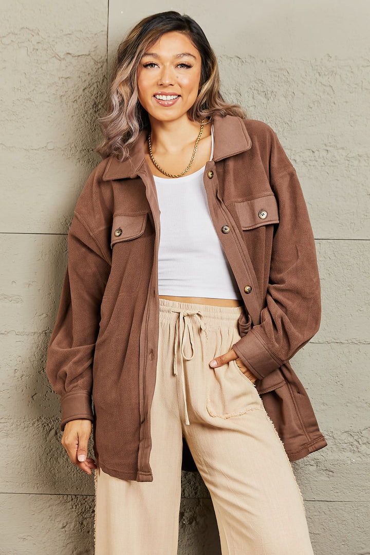 Heimish Cozy Girl Button Down Shacket-Trendsi-Coffee Brown-S-[option4]-[option5]-[option6]-[option7]-[option8]-Shop-Boutique-Clothing-for-Women-Online