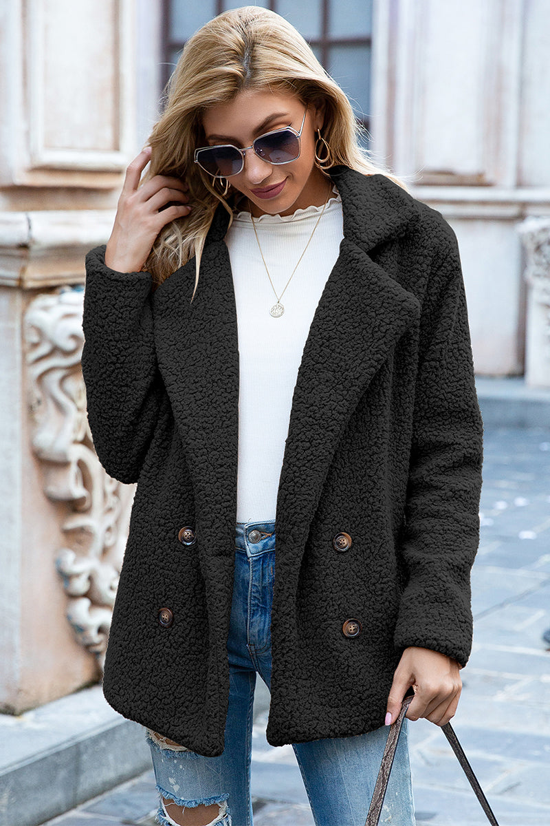 Lapel Collar Teddy Sherpa Coat-Trendsi-Black-S-[option4]-[option5]-[option6]-[option7]-[option8]-Shop-Boutique-Clothing-for-Women-Online