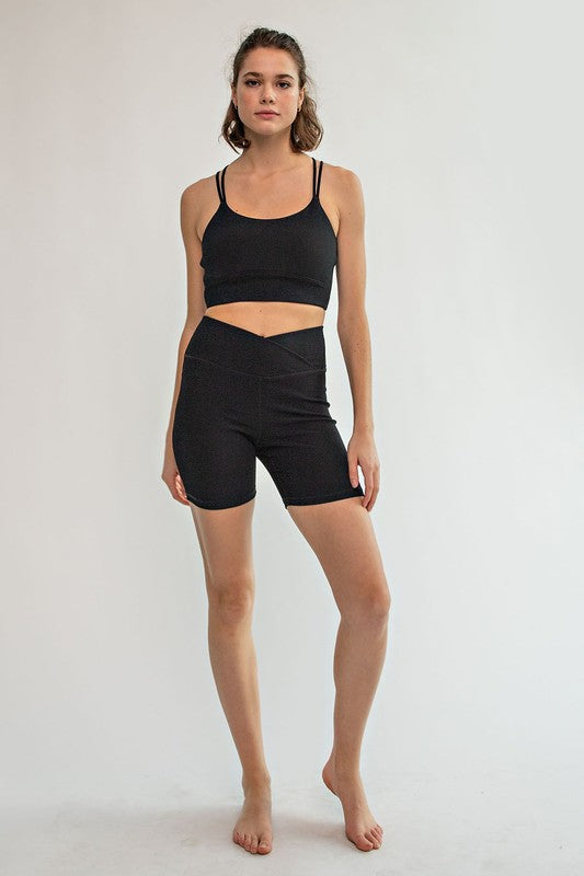 Rae Mode Nyon Rib V Waist Biker Shorts-Rae Mode-Black-S-[option4]-[option5]-[option6]-[option7]-[option8]-Shop-Boutique-Clothing-for-Women-Online