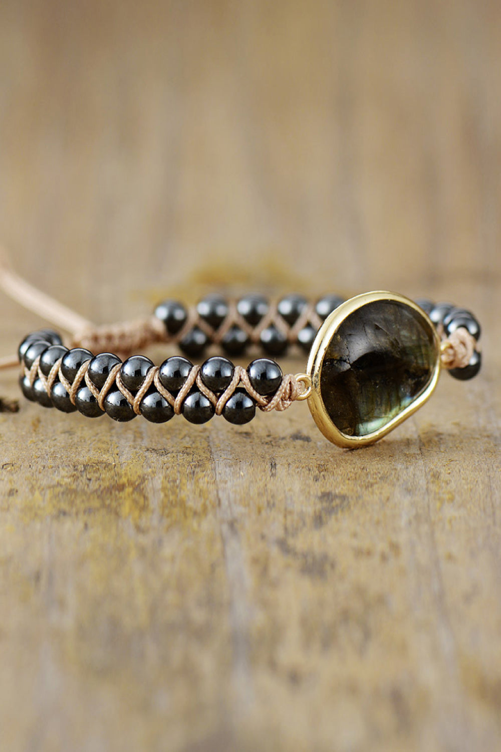 Natural Stone Beaded Bracelet-Trendsi-Black-One Size-[option4]-[option5]-[option6]-[option7]-[option8]-Shop-Boutique-Clothing-for-Women-Online