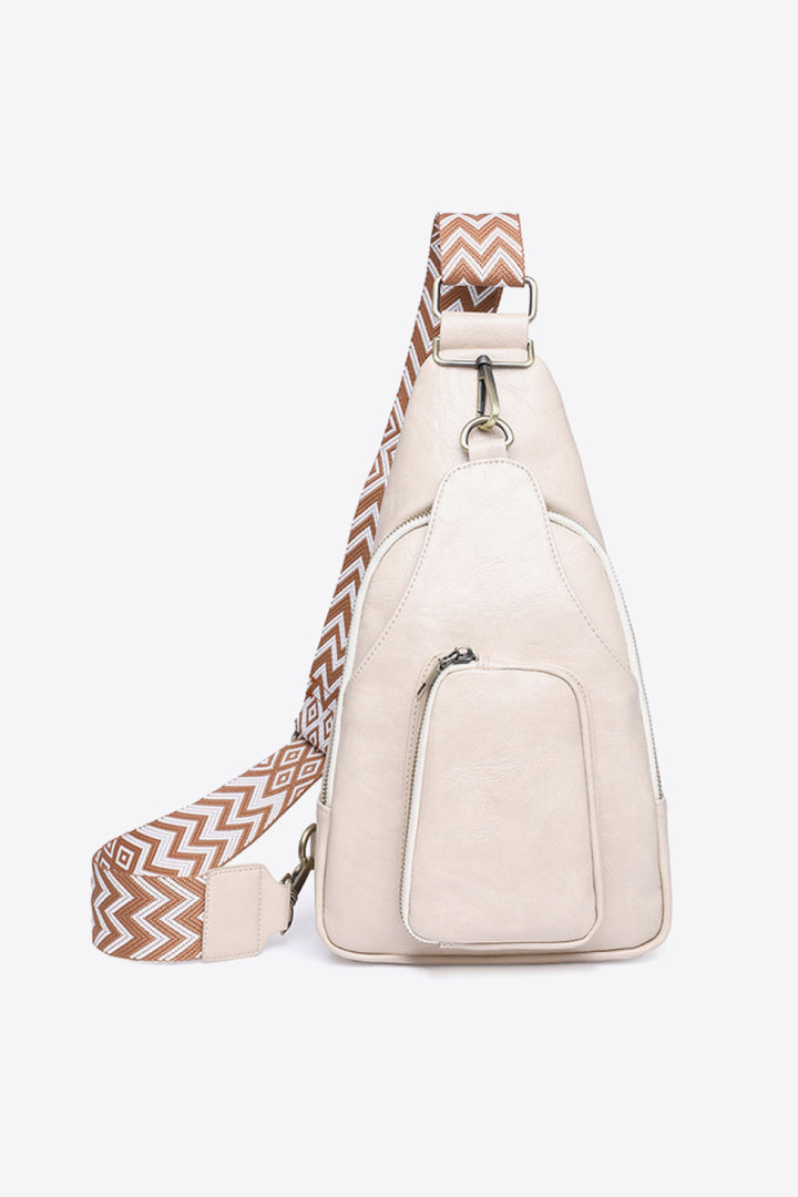 Take A Trip PU Leather Sling Bag-Trendsi-Ivory-One Size-[option4]-[option5]-[option6]-[option7]-[option8]-Shop-Boutique-Clothing-for-Women-Online