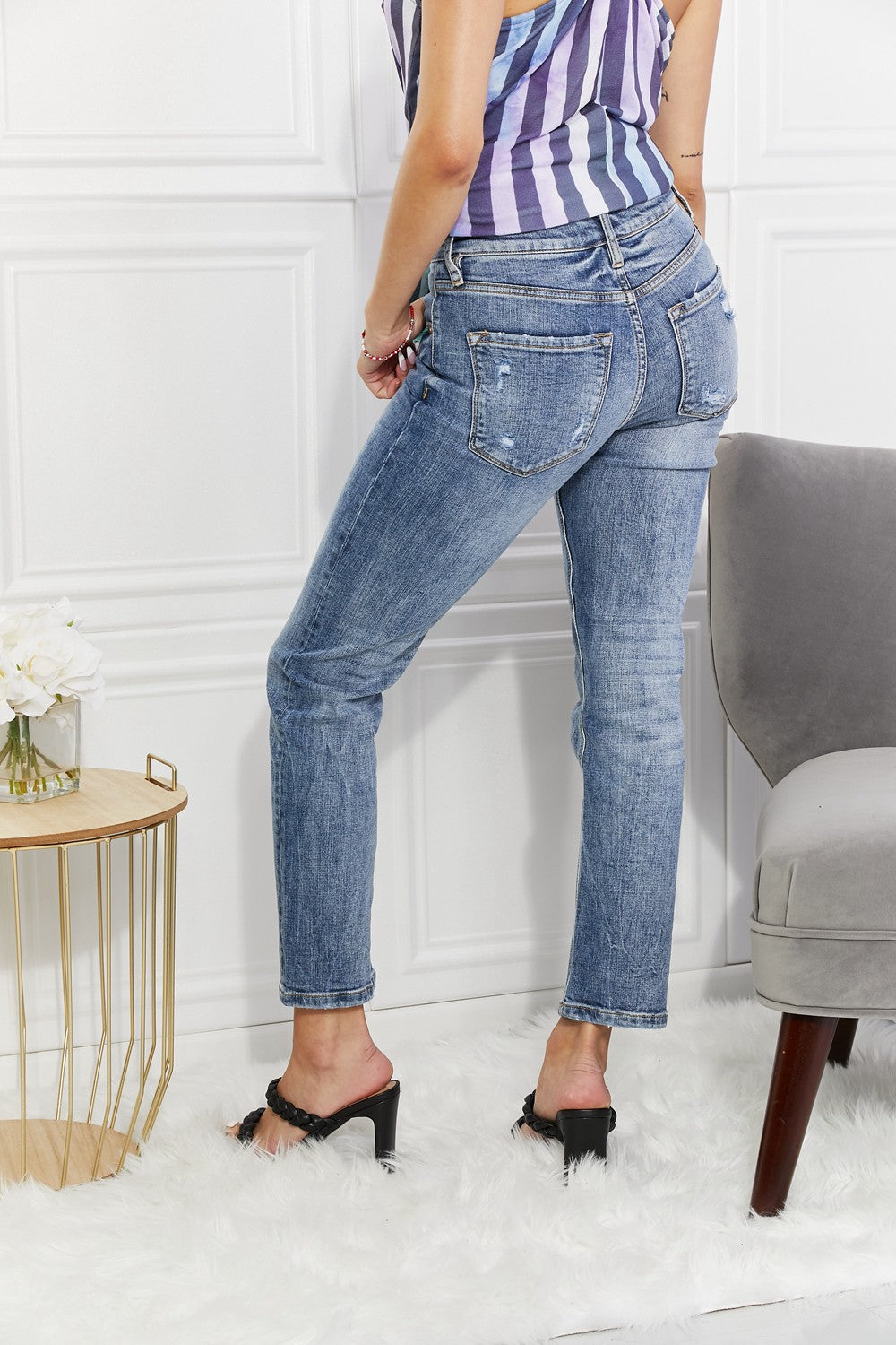 Kancan Amara High Rise Slim Straight Jeans-Trendsi-[option4]-[option5]-[option6]-[option7]-[option8]-Shop-Boutique-Clothing-for-Women-Online