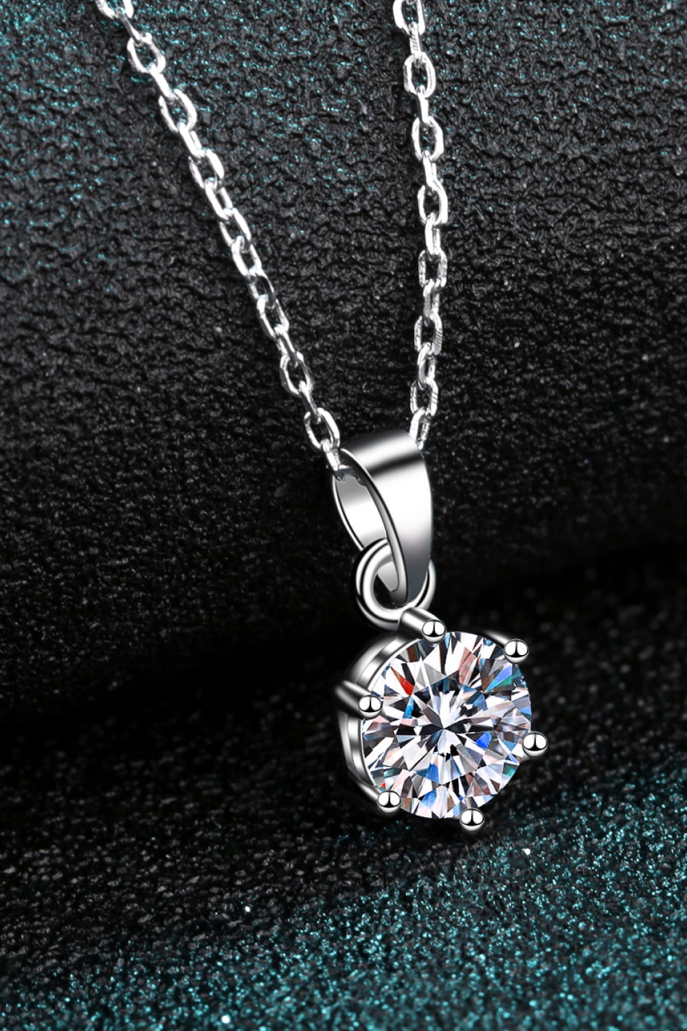 Get What You Need Moissanite Pendant Necklace-Trendsi-Silver-One Size-[option4]-[option5]-[option6]-[option7]-[option8]-Shop-Boutique-Clothing-for-Women-Online