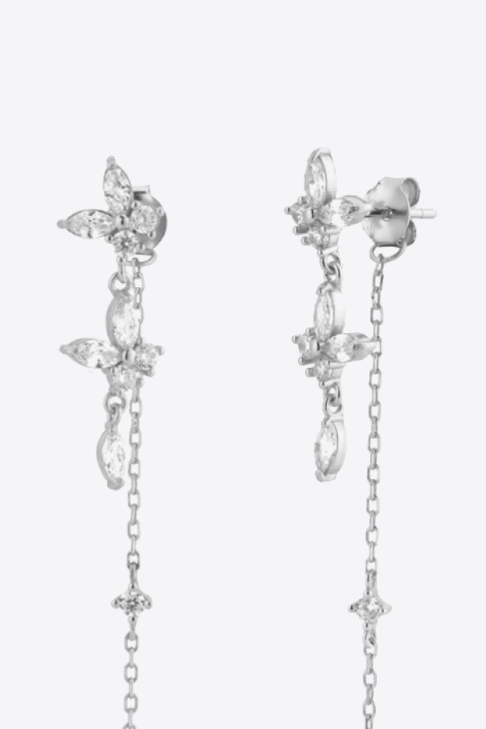 Inlaid Zircon 925 Sterling Silver Earrings-Trendsi-[option4]-[option5]-[option6]-[option7]-[option8]-Shop-Boutique-Clothing-for-Women-Online