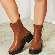 Forever Link Side Zip Platform Boots-Trendsi-[option4]-[option5]-[option6]-[option7]-[option8]-Shop-Boutique-Clothing-for-Women-Online