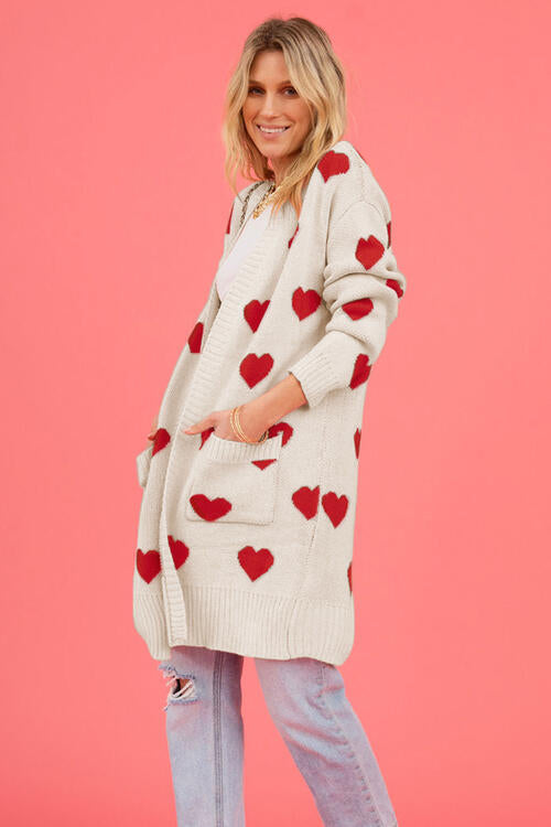 Lovestruck Heart Open Front Cardigan with Pockets-Trendsi-[option4]-[option5]-[option6]-[option7]-[option8]-Shop-Boutique-Clothing-for-Women-Online