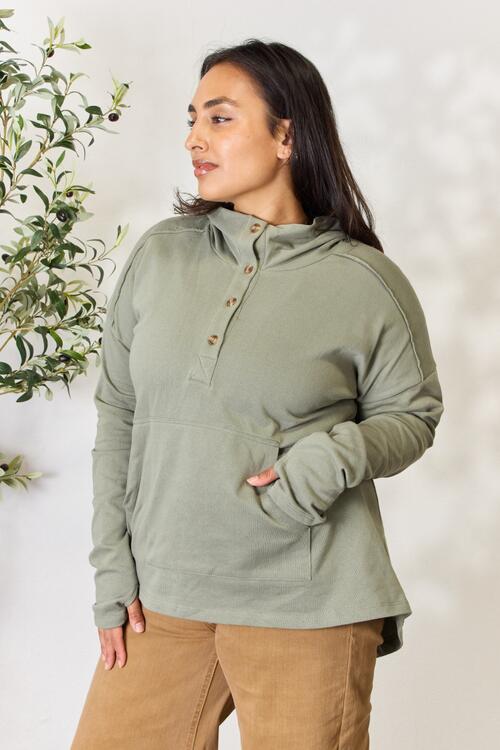 Culture Code Half Button Hoodie-Trendsi-[option4]-[option5]-[option6]-[option7]-[option8]-Shop-Boutique-Clothing-for-Women-Online