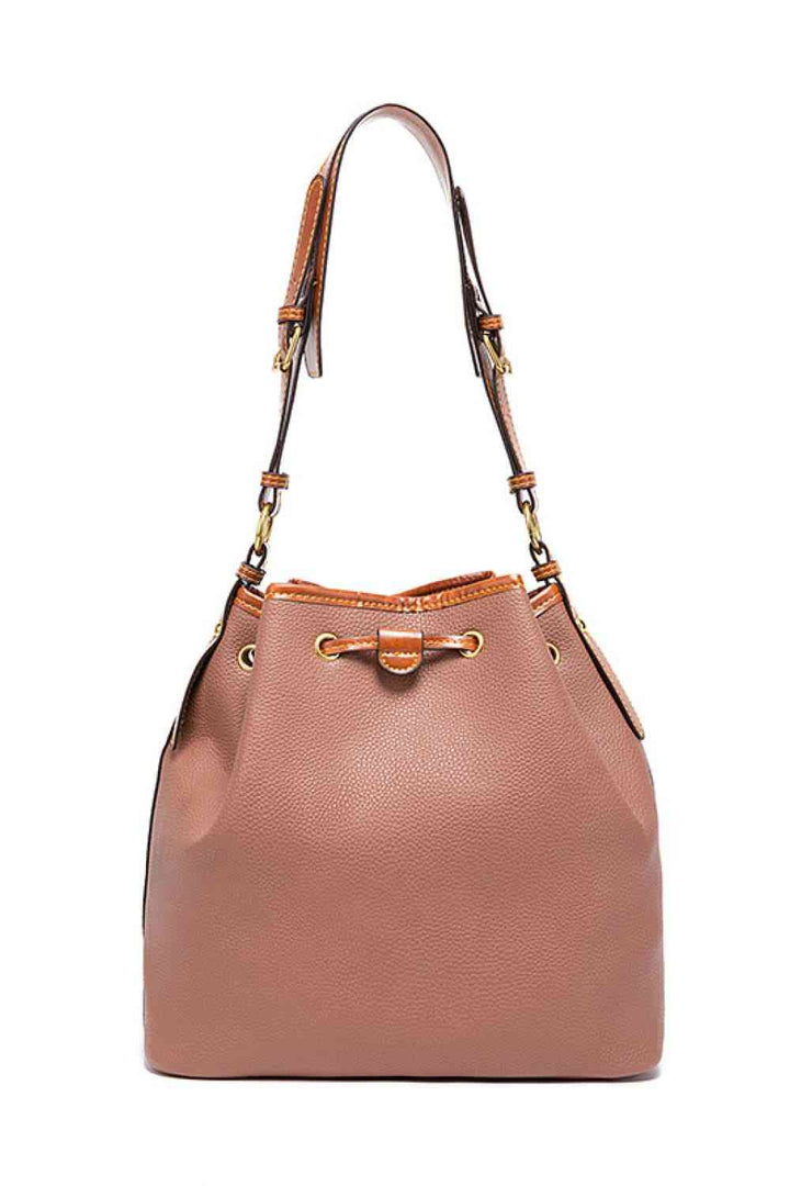 Sedona Vegan Leather Drawstring Bucket Bag-Trendsi-[option4]-[option5]-[option6]-[option7]-[option8]-Shop-Boutique-Clothing-for-Women-Online