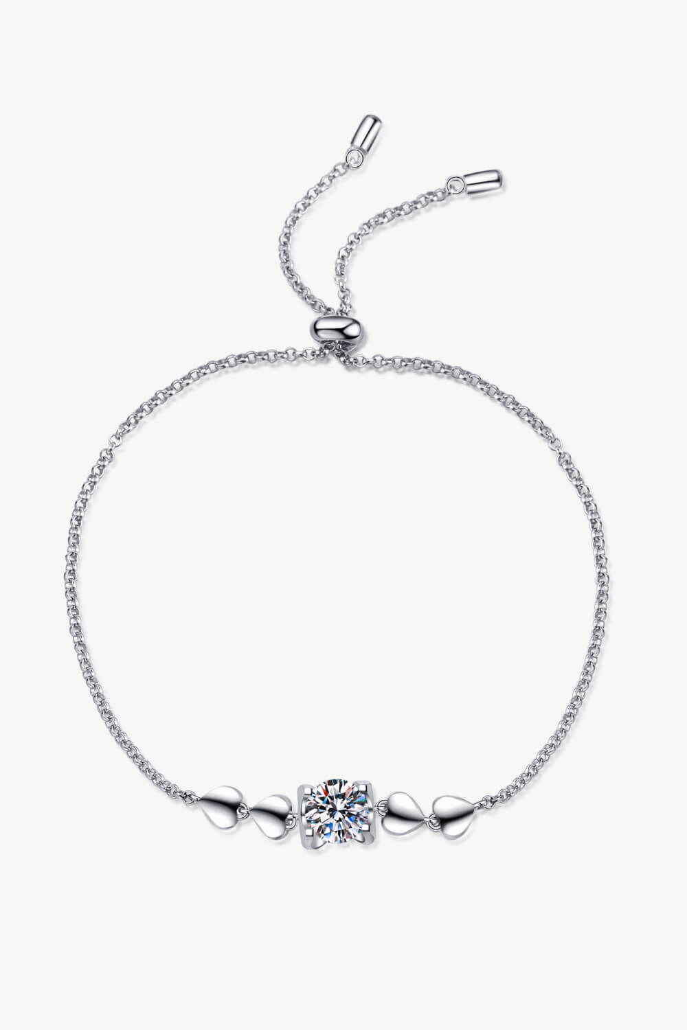 1 Carat Moissanite Heart Bracelet-Trendsi-Silver-One Size-[option4]-[option5]-[option6]-[option7]-[option8]-Shop-Boutique-Clothing-for-Women-Online