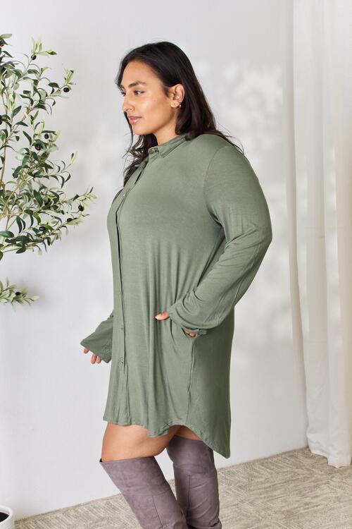 Celeste Button Down Shirt Dress-Trendsi-[option4]-[option5]-[option6]-[option7]-[option8]-Shop-Boutique-Clothing-for-Women-Online