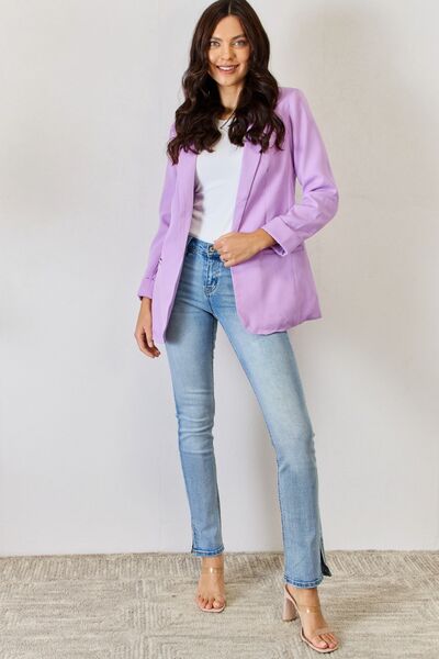 Zenana Open Front Long Sleeve Blazer-Trendsi-[option4]-[option5]-[option6]-[option7]-[option8]-Shop-Boutique-Clothing-for-Women-Online