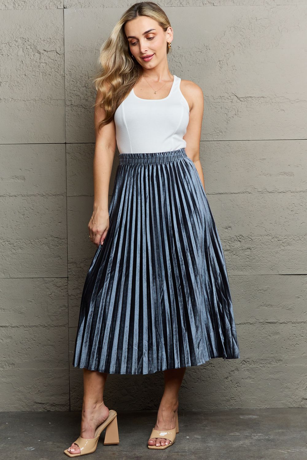 Ninexis Accordion Pleated Flowy Midi Skirt-Trendsi-Cloudy Blue-One Size-[option4]-[option5]-[option6]-[option7]-[option8]-Shop-Boutique-Clothing-for-Women-Online