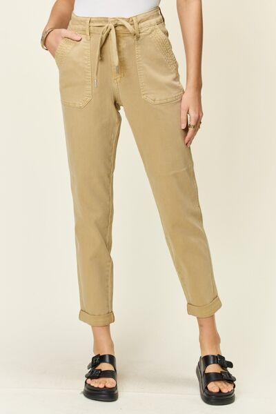 Judy Blue High Waist Jogger Jeans-Trendsi-Khaki-0-[option4]-[option5]-[option6]-[option7]-[option8]-Shop-Boutique-Clothing-for-Women-Online