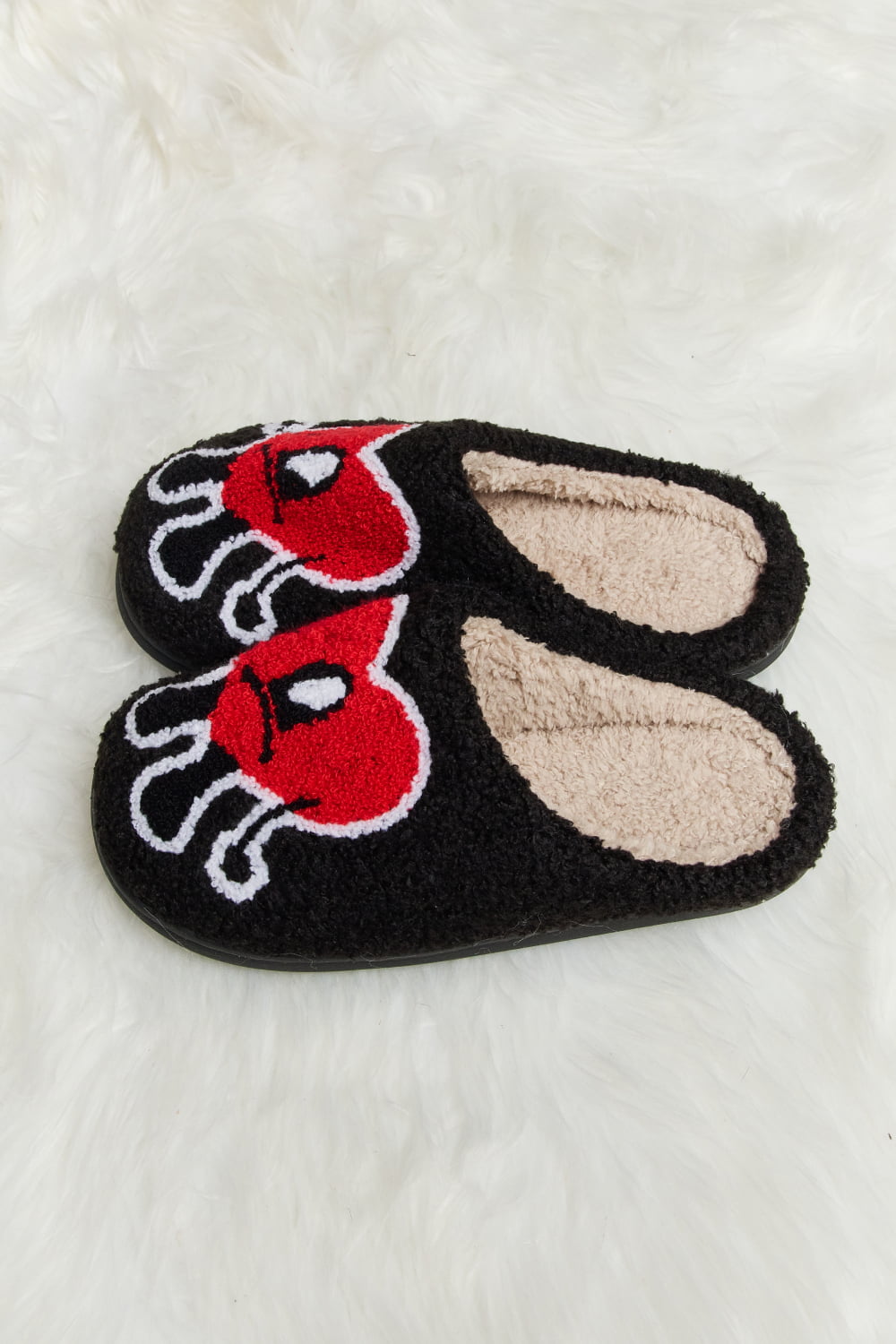 Melody Love Heart Print Plush Slippers-Trendsi-[option4]-[option5]-[option6]-[option7]-[option8]-Shop-Boutique-Clothing-for-Women-Online