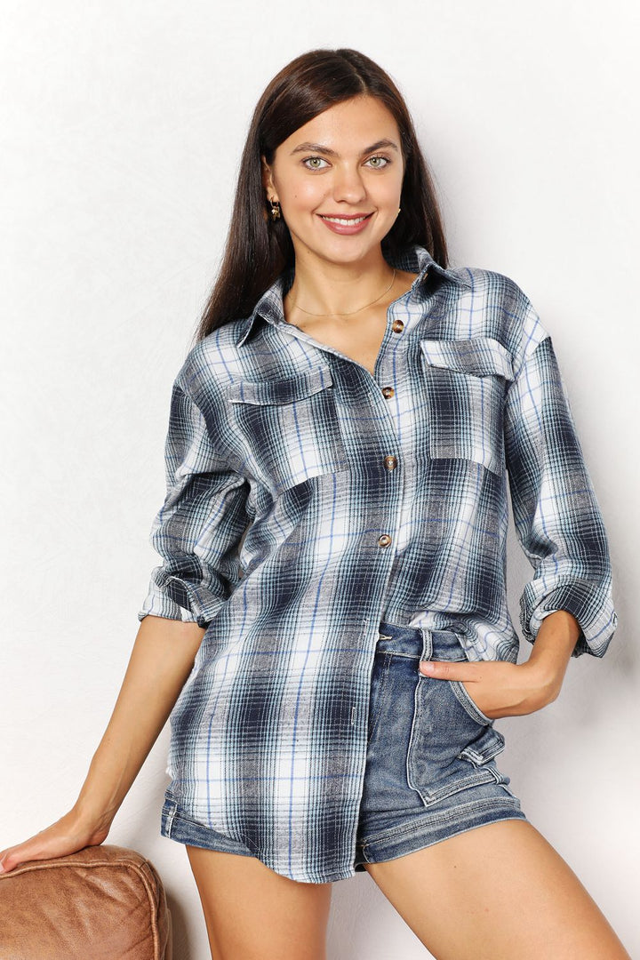 Double Take Plaid Dropped Shoulder Shirt-Trendsi-Sky Blue-S-[option4]-[option5]-[option6]-[option7]-[option8]-Shop-Boutique-Clothing-for-Women-Online