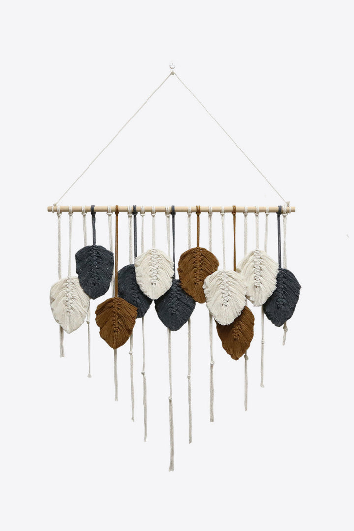 Hand-Woven Feather Macrame Wall Hanging-Trendsi-Chestnut-One Size-[option4]-[option5]-[option6]-[option7]-[option8]-Shop-Boutique-Clothing-for-Women-Online