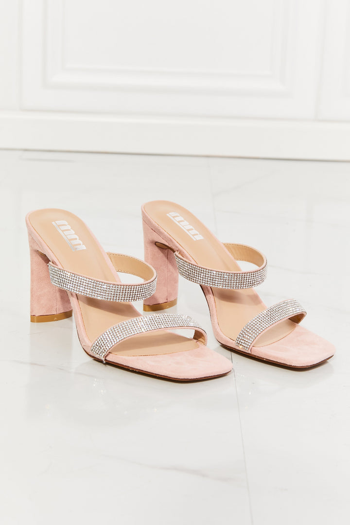 MMShoes Leave A Little Sparkle Rhinestone Block Heel Sandal in Pink-Trendsi-[option4]-[option5]-[option6]-[option7]-[option8]-Shop-Boutique-Clothing-for-Women-Online