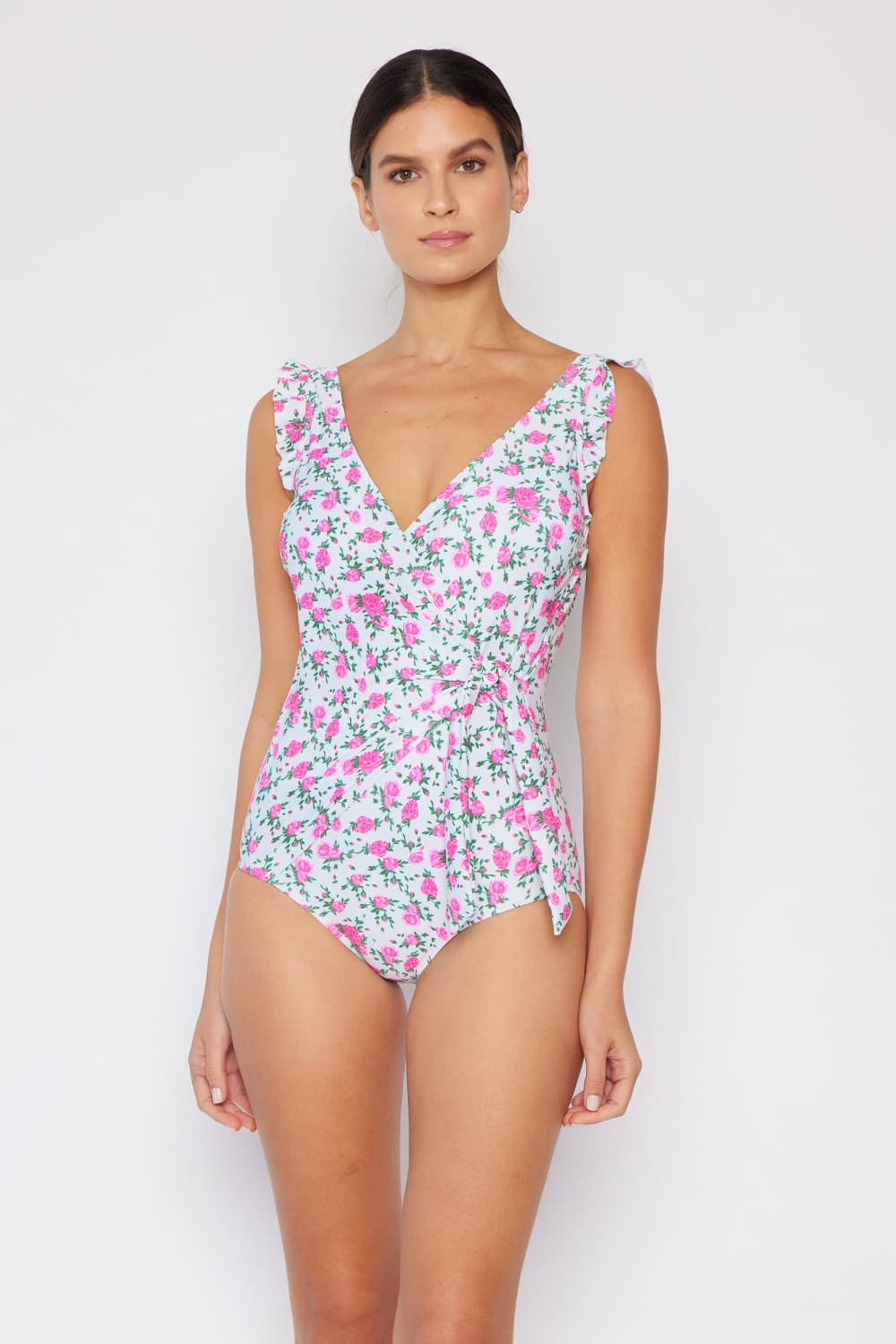 Marina West Swim Full Size Float On Ruffle Faux Wrap One-Piece in Roses Off-White-Trendsi-[option4]-[option5]-[option6]-[option7]-[option8]-Shop-Boutique-Clothing-for-Women-Online