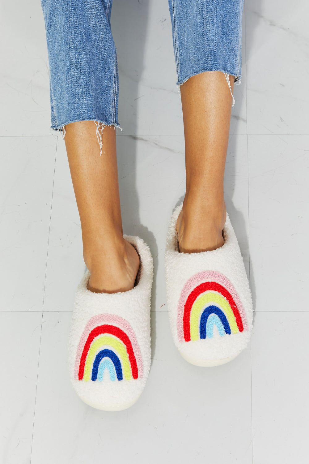 Rainbow Plush Slippers-Trendsi-Rainbow-S-[option4]-[option5]-[option6]-[option7]-[option8]-Shop-Boutique-Clothing-for-Women-Online