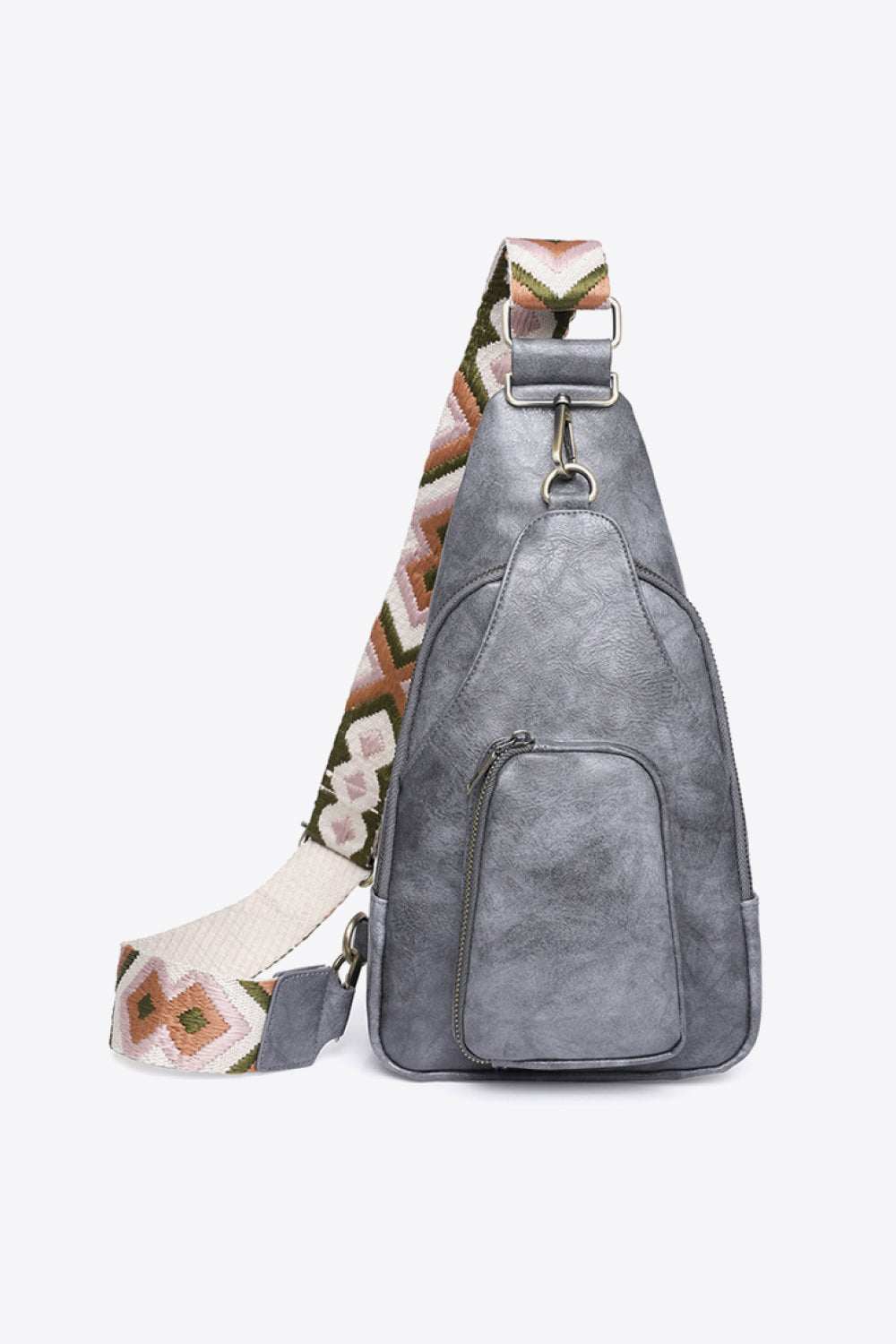 Take A Trip PU Leather Sling Bag-Trendsi-Mid Gray-One Size-[option4]-[option5]-[option6]-[option7]-[option8]-Shop-Boutique-Clothing-for-Women-Online