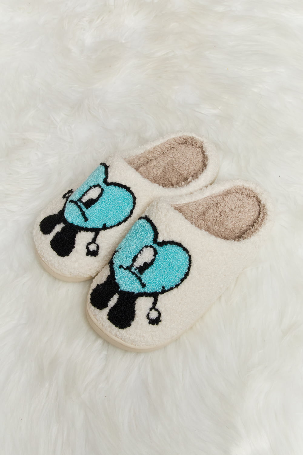 Melody Love Heart Print Plush Slippers-Trendsi-[option4]-[option5]-[option6]-[option7]-[option8]-Shop-Boutique-Clothing-for-Women-Online