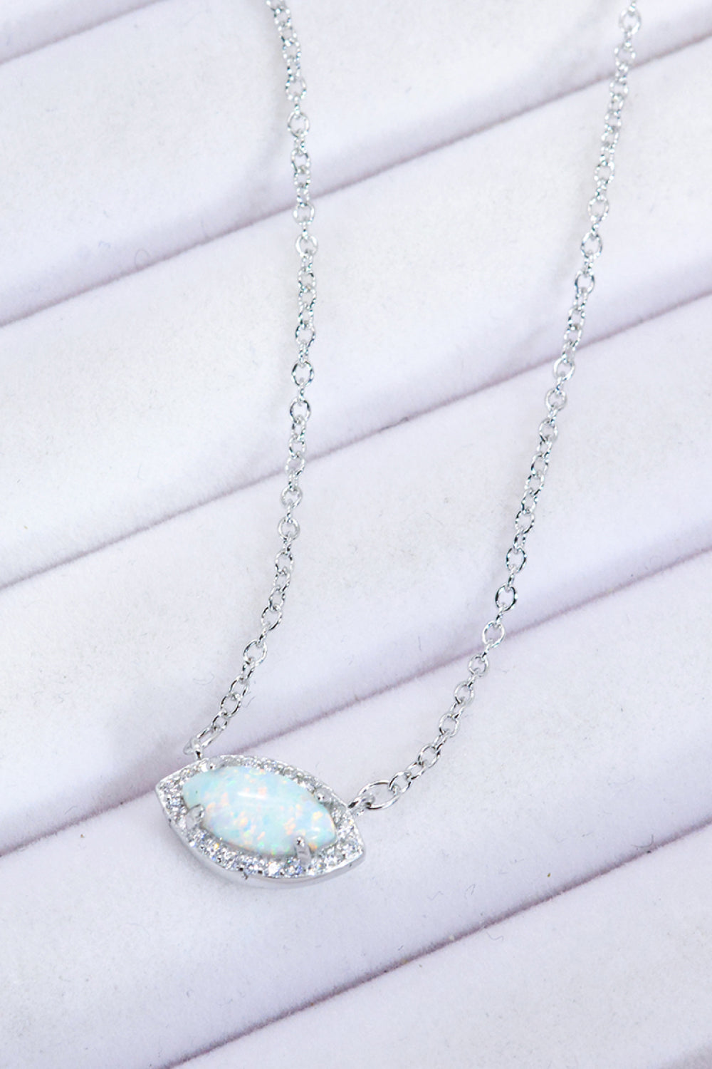 18k Rose Gold-Plated Opal Pendant Necklace-Trendsi-[option4]-[option5]-[option6]-[option7]-[option8]-Shop-Boutique-Clothing-for-Women-Online