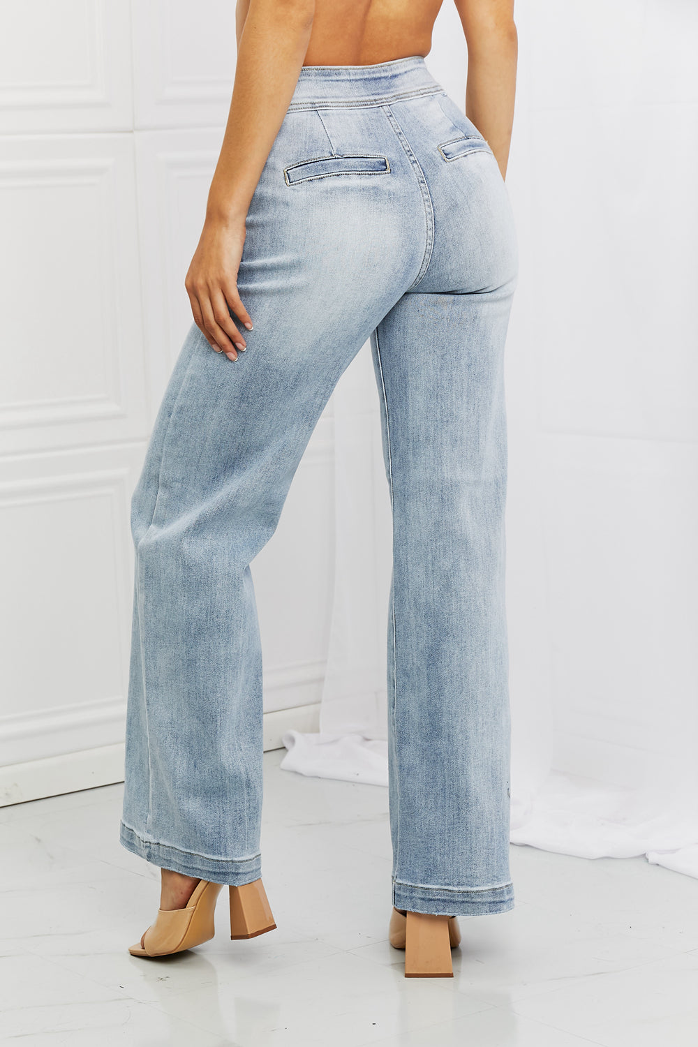 RISEN Luisa Wide Flare Jeans-Trendsi-[option4]-[option5]-[option6]-[option7]-[option8]-Shop-Boutique-Clothing-for-Women-Online