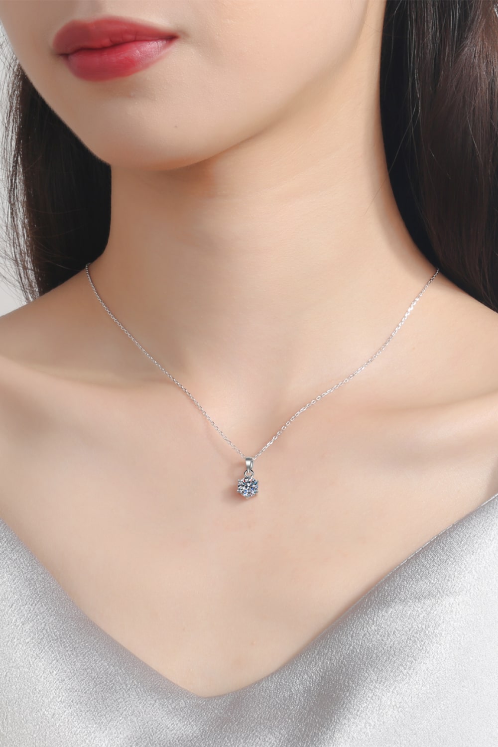 Get What You Need Moissanite Pendant Necklace-Trendsi-Silver-One Size-[option4]-[option5]-[option6]-[option7]-[option8]-Shop-Boutique-Clothing-for-Women-Online