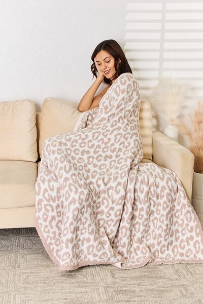 Cuddley Leopard Decorative Throw Blanket-Trendsi-Sand-One Size-[option4]-[option5]-[option6]-[option7]-[option8]-Shop-Boutique-Clothing-for-Women-Online