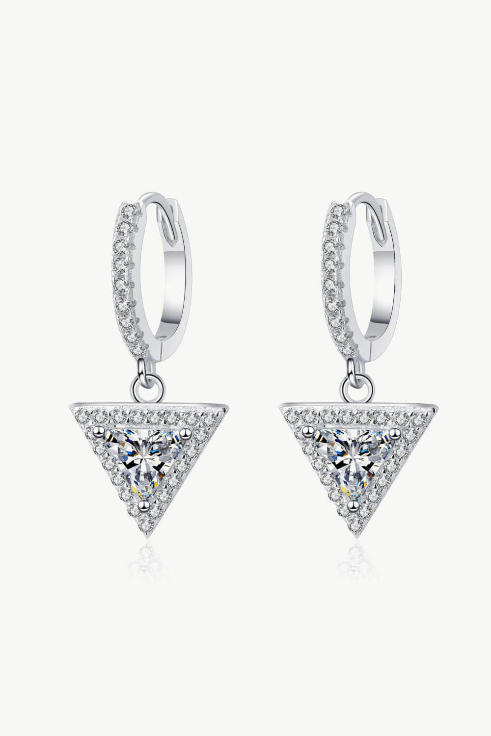 1 Carat Moissanite Triangle Drop Earrings-Trendsi-Silver-One Size-[option4]-[option5]-[option6]-[option7]-[option8]-Shop-Boutique-Clothing-for-Women-Online