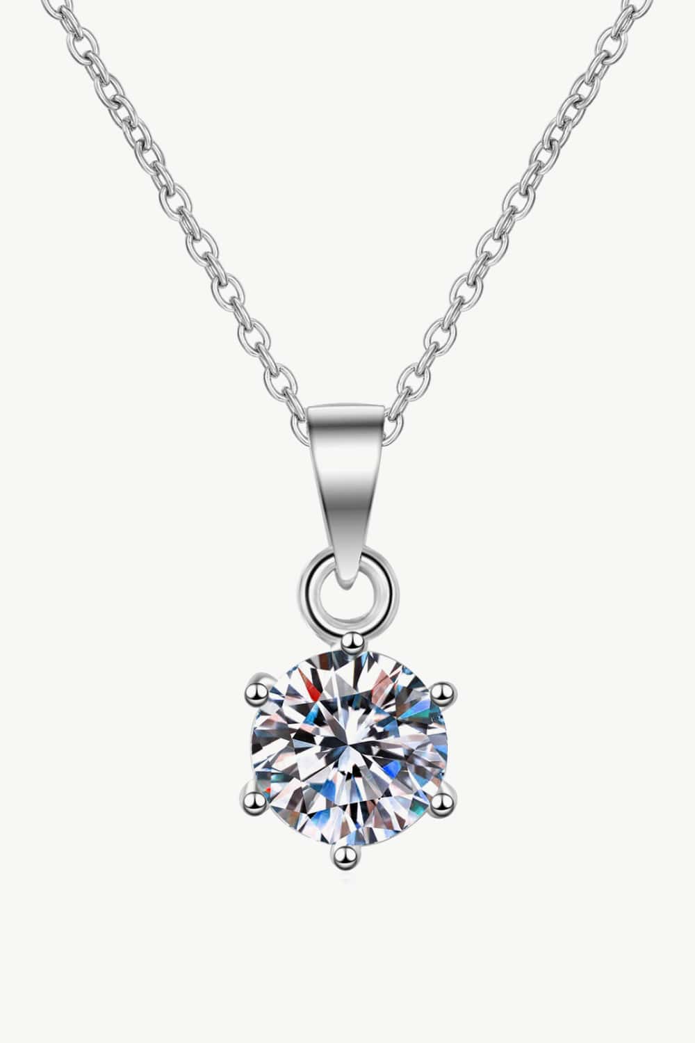 Get What You Need Moissanite Pendant Necklace-Trendsi-Silver-One Size-[option4]-[option5]-[option6]-[option7]-[option8]-Shop-Boutique-Clothing-for-Women-Online