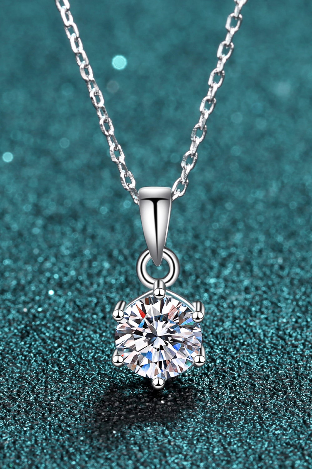 Get What You Need Moissanite Pendant Necklace-Trendsi-Silver-One Size-[option4]-[option5]-[option6]-[option7]-[option8]-Shop-Boutique-Clothing-for-Women-Online