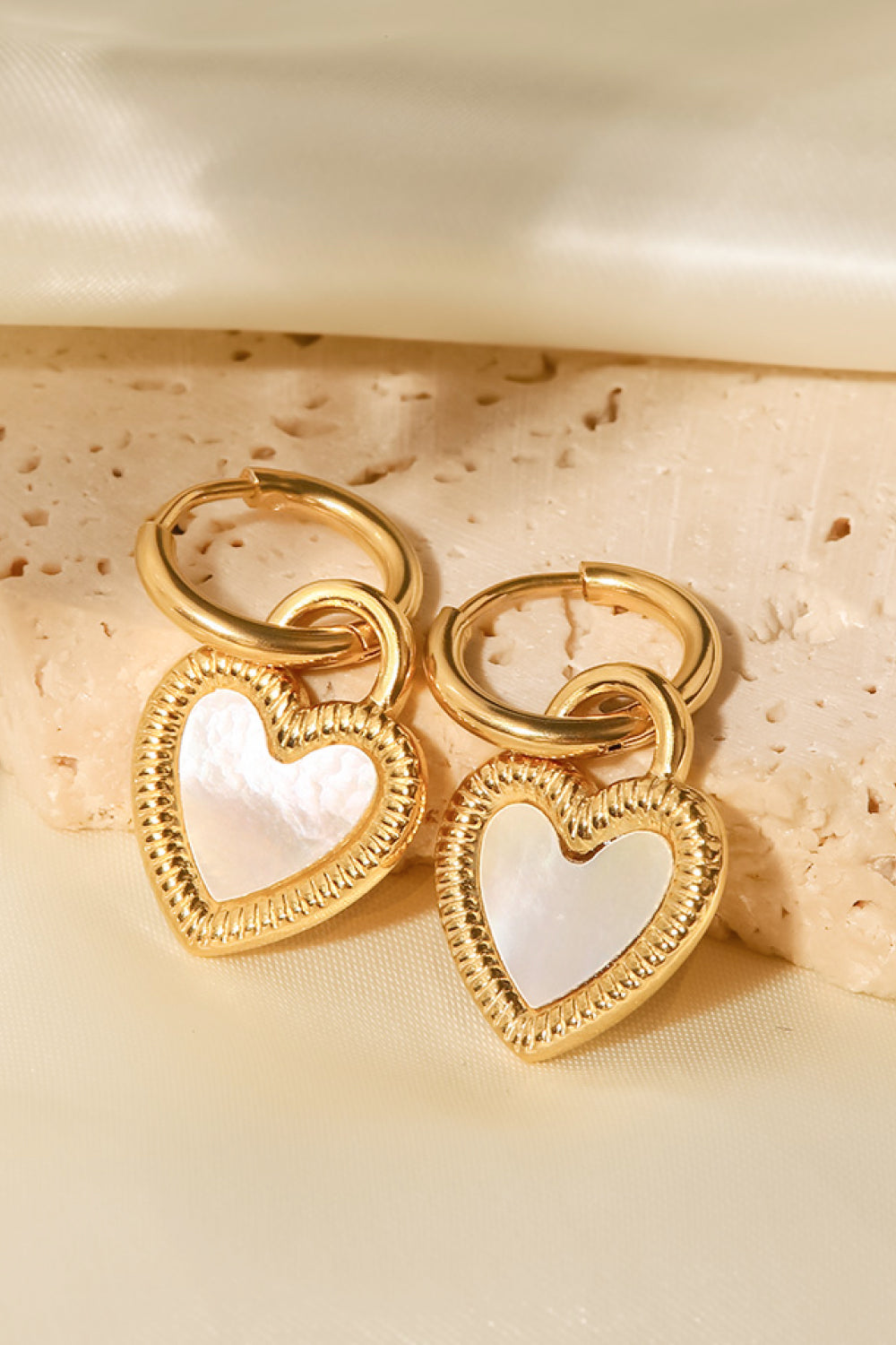 Inlaid Shell Heart Drop Earrings-Trendsi-Gold-One Size-[option4]-[option5]-[option6]-[option7]-[option8]-Shop-Boutique-Clothing-for-Women-Online