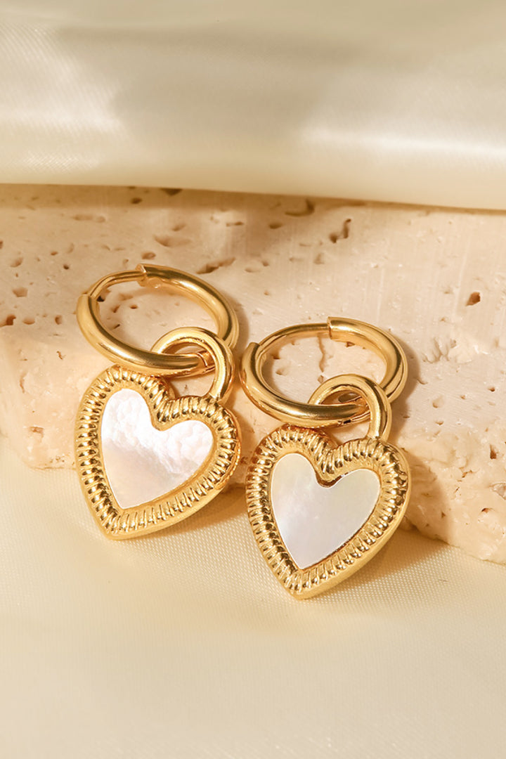 Inlaid Shell Heart Drop Earrings-Trendsi-Gold-One Size-[option4]-[option5]-[option6]-[option7]-[option8]-Shop-Boutique-Clothing-for-Women-Online