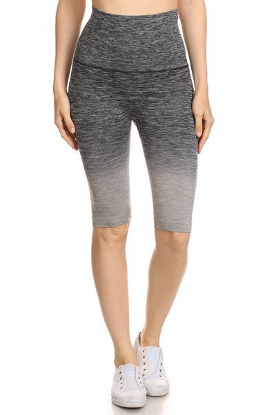 Yelete Dip Dye Ombre Athletic Biker Shorts-Yelete-Grey-S-[option4]-[option5]-[option6]-[option7]-[option8]-Shop-Boutique-Clothing-for-Women-Online