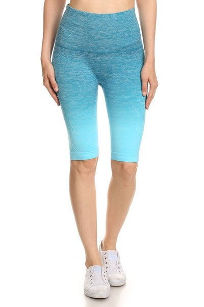 Yelete Dip Dye Ombre Athletic Biker Shorts-Yelete-[option4]-[option5]-[option6]-[option7]-[option8]-Shop-Boutique-Clothing-for-Women-Online