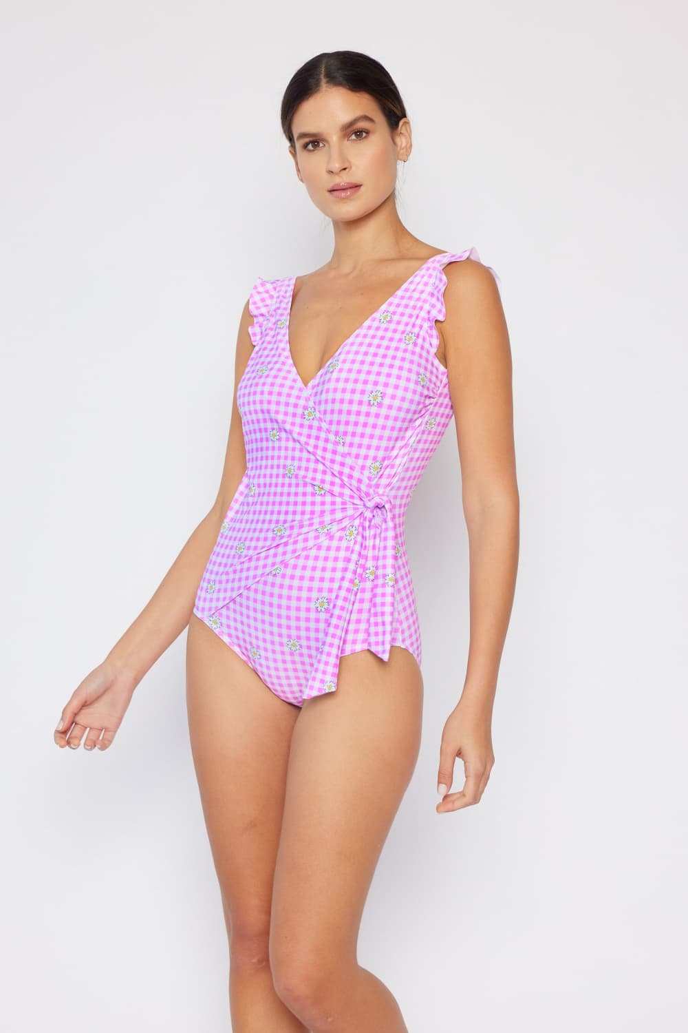 Marina West Swim Full Size Float On Ruffle Faux Wrap One-Piece in Carnation Pink-Trendsi-[option4]-[option5]-[option6]-[option7]-[option8]-Shop-Boutique-Clothing-for-Women-Online