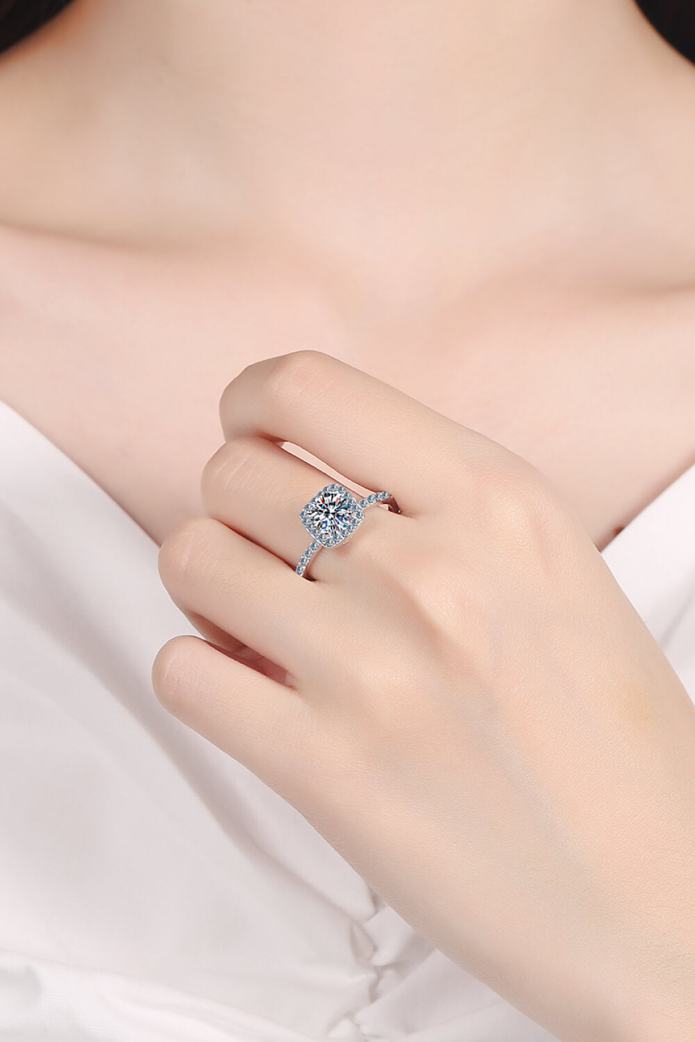 Square Moissanite Ring-Trendsi-[option4]-[option5]-[option6]-[option7]-[option8]-Shop-Boutique-Clothing-for-Women-Online