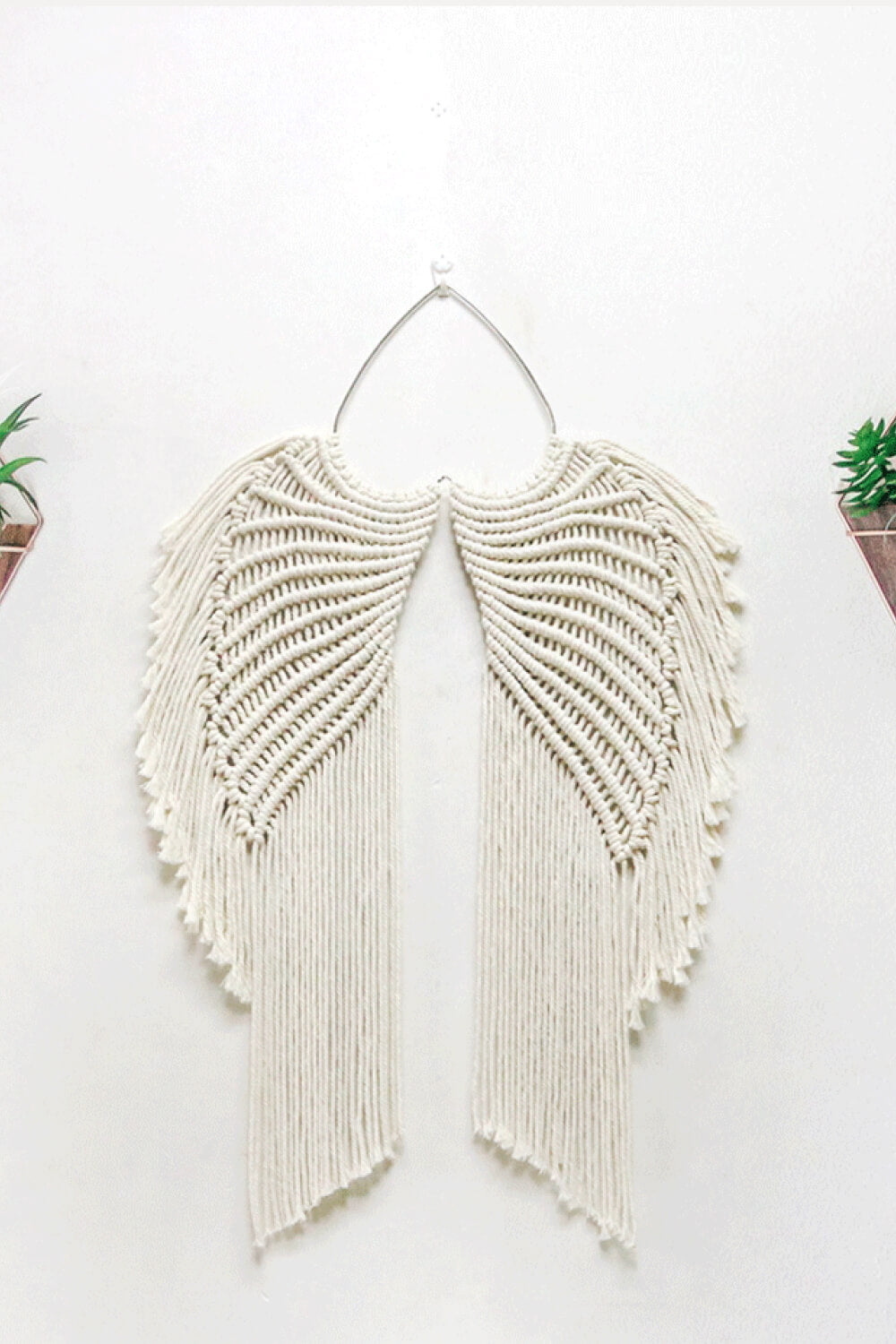 Macrame Angel Wings Wall Hanging-Trendsi-Cream-One Size-[option4]-[option5]-[option6]-[option7]-[option8]-Shop-Boutique-Clothing-for-Women-Online