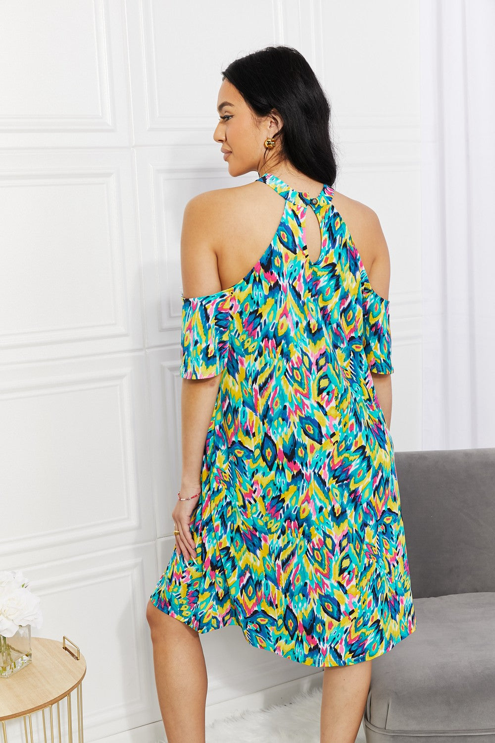 Sew In Love Perfect Paradise Printed Cold-Shoulder Dress-Trendsi-[option4]-[option5]-[option6]-[option7]-[option8]-Shop-Boutique-Clothing-for-Women-Online