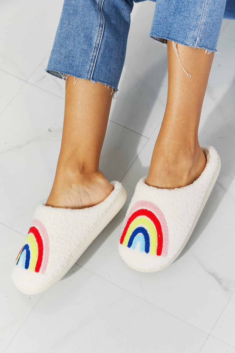 Rainbow Plush Slippers-Trendsi-[option4]-[option5]-[option6]-[option7]-[option8]-Shop-Boutique-Clothing-for-Women-Online