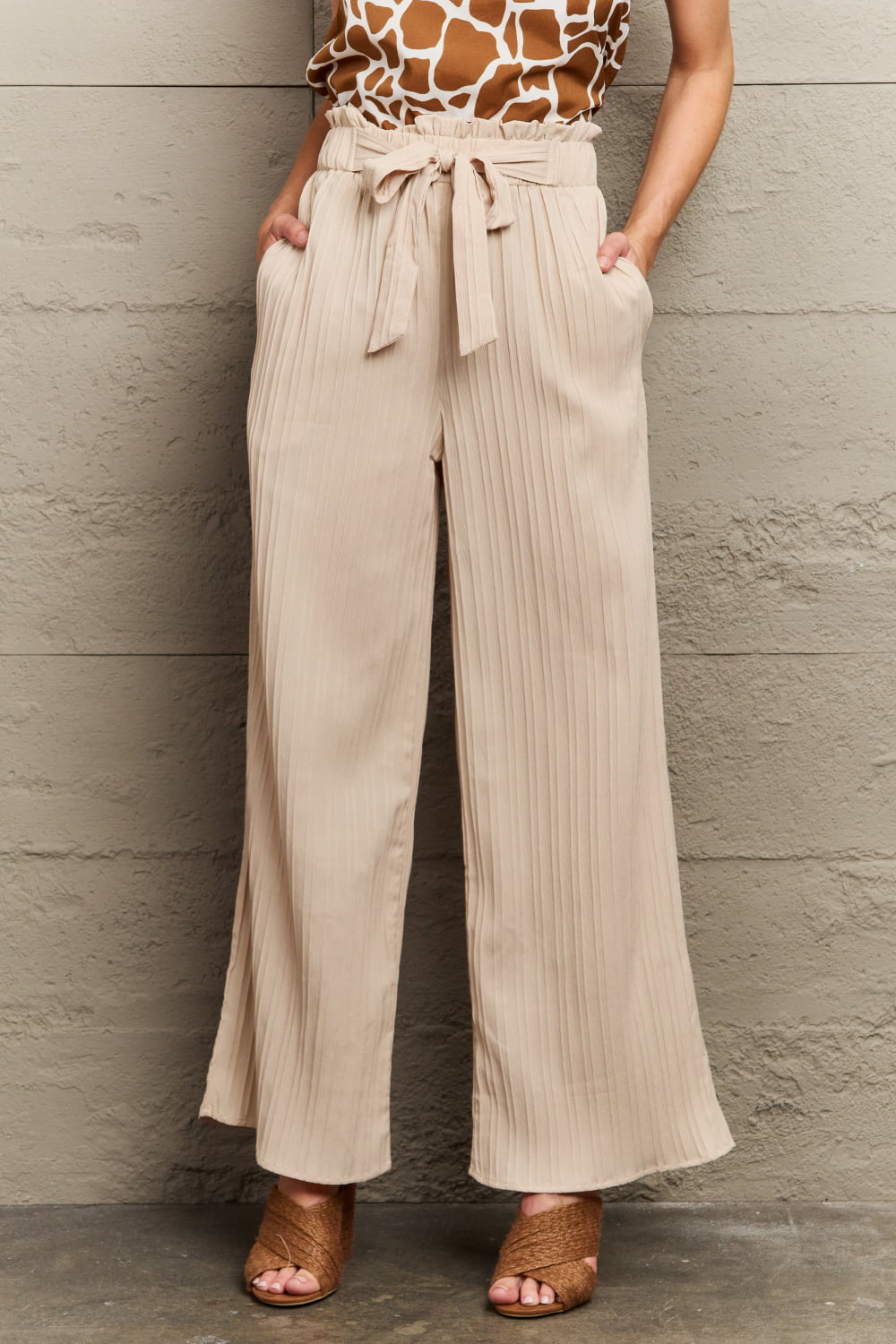 Tie Waist Long Pants-Trendsi-Light Apricot-S-[option4]-[option5]-[option6]-[option7]-[option8]-Shop-Boutique-Clothing-for-Women-Online