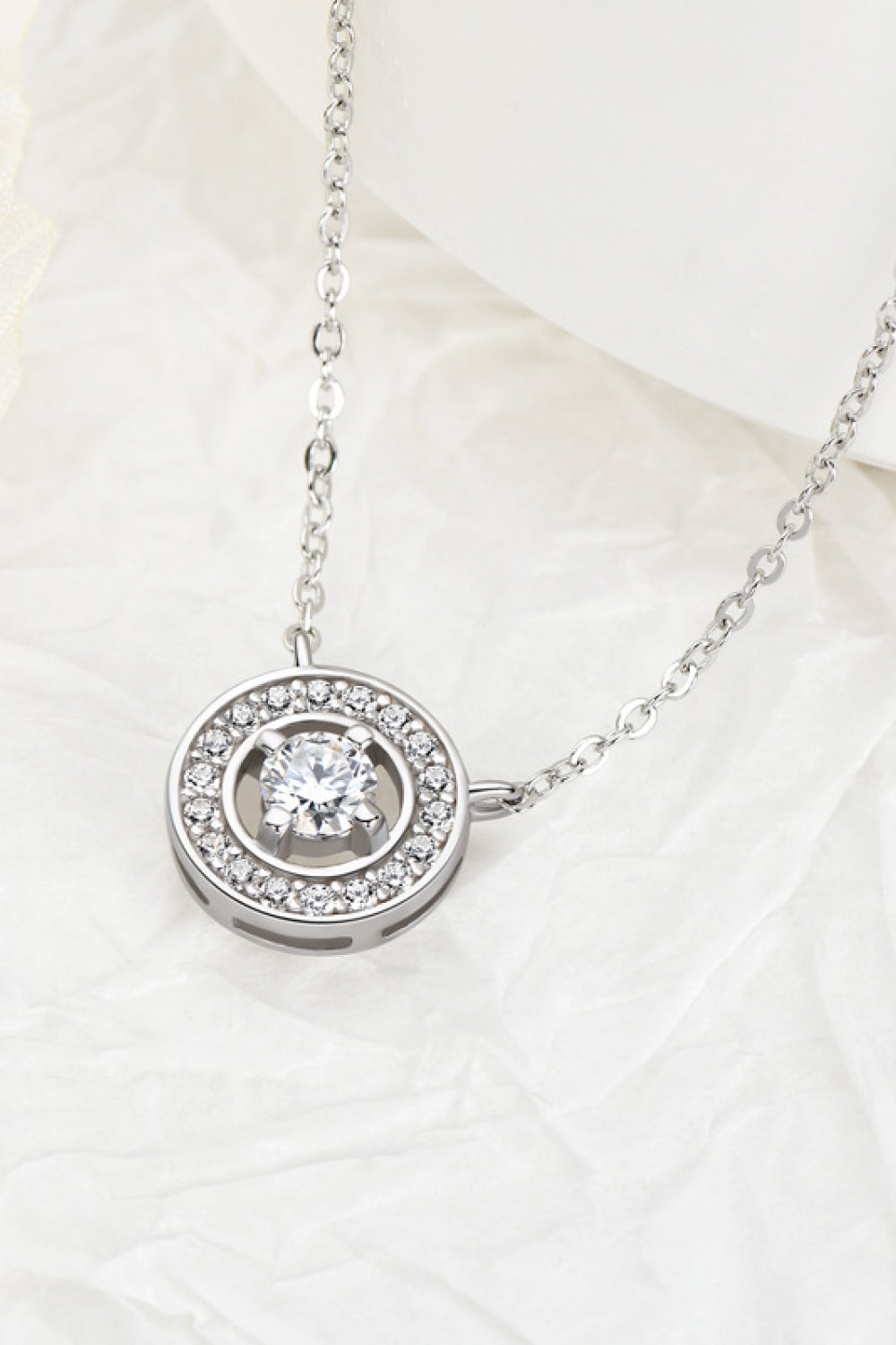 925 Sterling Silver Moissanite Geometric Pendant Necklace-Trendsi-Silver-One Size-[option4]-[option5]-[option6]-[option7]-[option8]-Shop-Boutique-Clothing-for-Women-Online