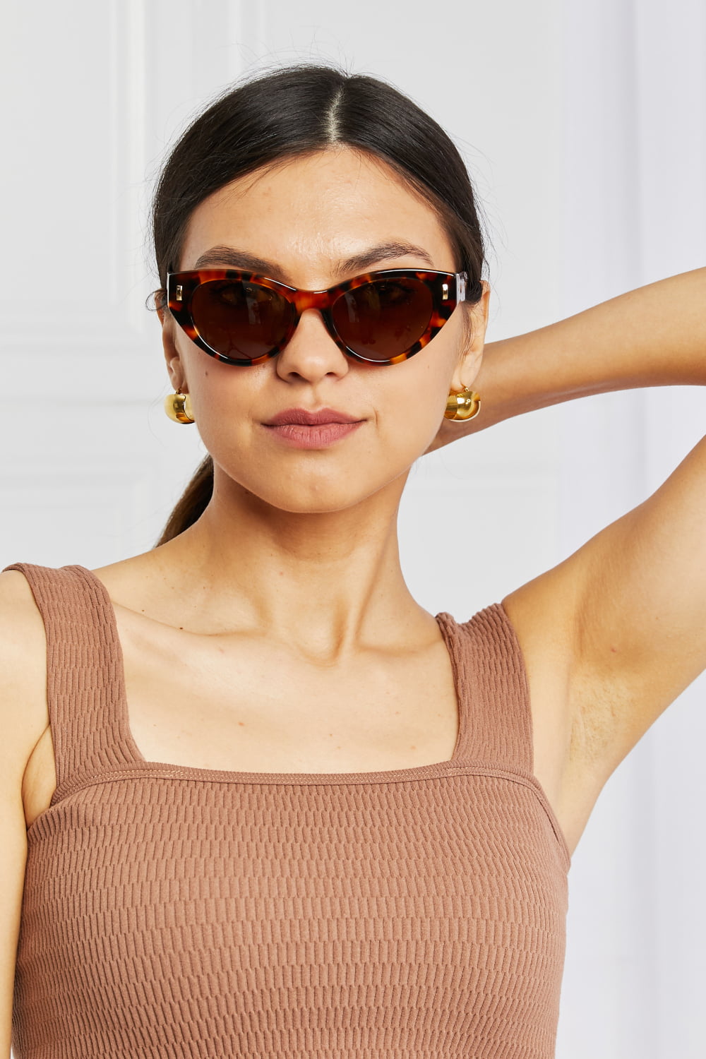 Tortoiseshell Acetate Frame Sunglasses-Trendsi-Tangerine-One Size-[option4]-[option5]-[option6]-[option7]-[option8]-Shop-Boutique-Clothing-for-Women-Online