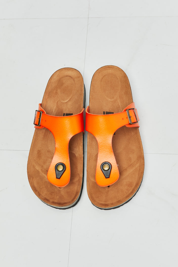 MMShoes Drift Away T-Strap Flip-Flop in Orange-Trendsi-[option4]-[option5]-[option6]-[option7]-[option8]-Shop-Boutique-Clothing-for-Women-Online