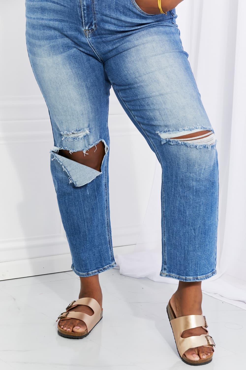 RISEN Emily High Rise Relaxed Jeans-Trendsi-[option4]-[option5]-[option6]-[option7]-[option8]-Shop-Boutique-Clothing-for-Women-Online