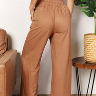 Double Take Drawstring Smocked Waist Wide Leg Pants-Trendsi-[option4]-[option5]-[option6]-[option7]-[option8]-Shop-Boutique-Clothing-for-Women-Online