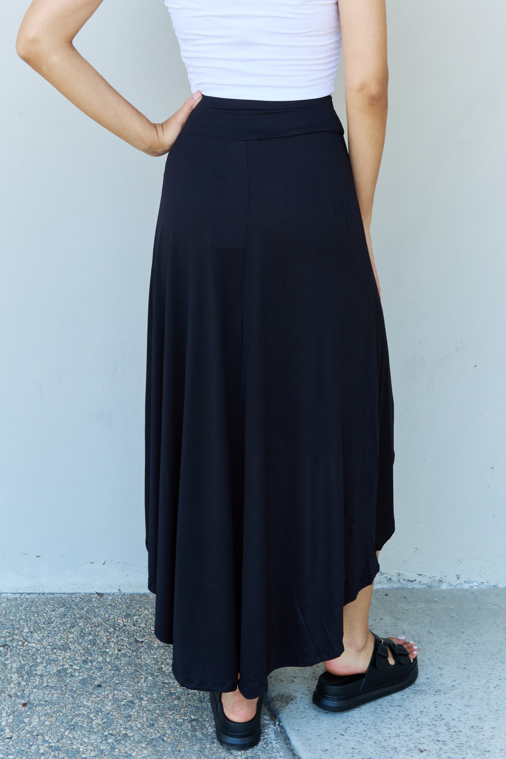 Ninexis First Choice High Waisted Flare Maxi Skirt in Black-Trendsi-[option4]-[option5]-[option6]-[option7]-[option8]-Shop-Boutique-Clothing-for-Women-Online